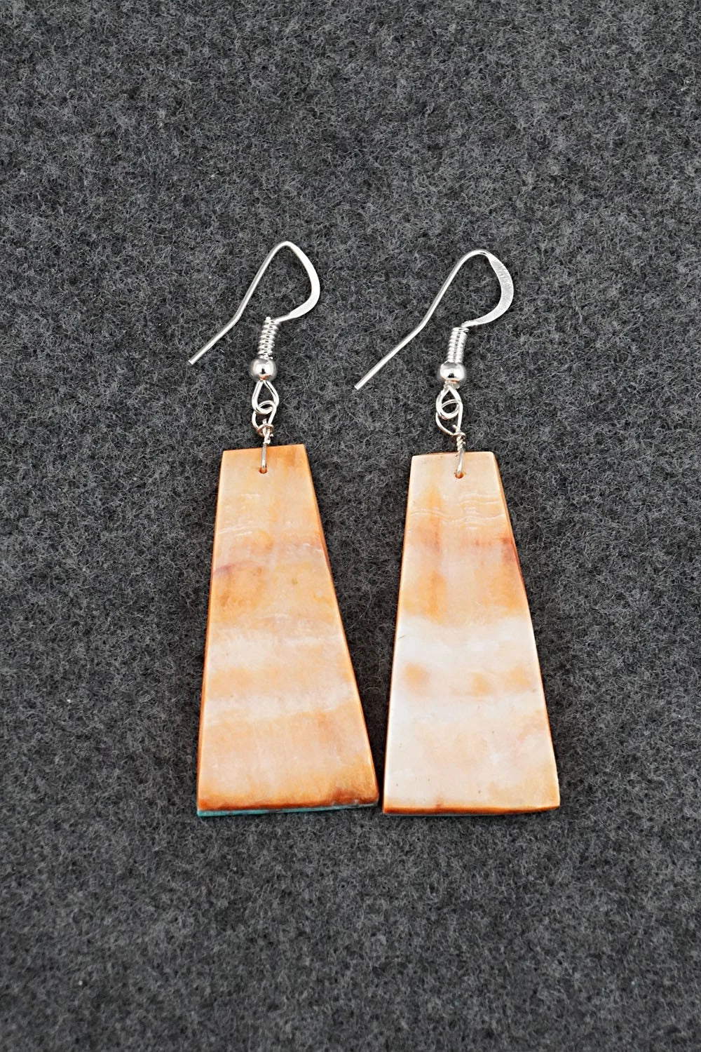 Spiny Oyster, Turquoise & Sterling Silver Earrings - Louise Pete