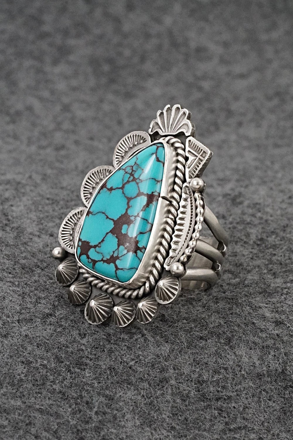Turquoise & Sterling Silver Ring - Michael Calladitto - Size 10