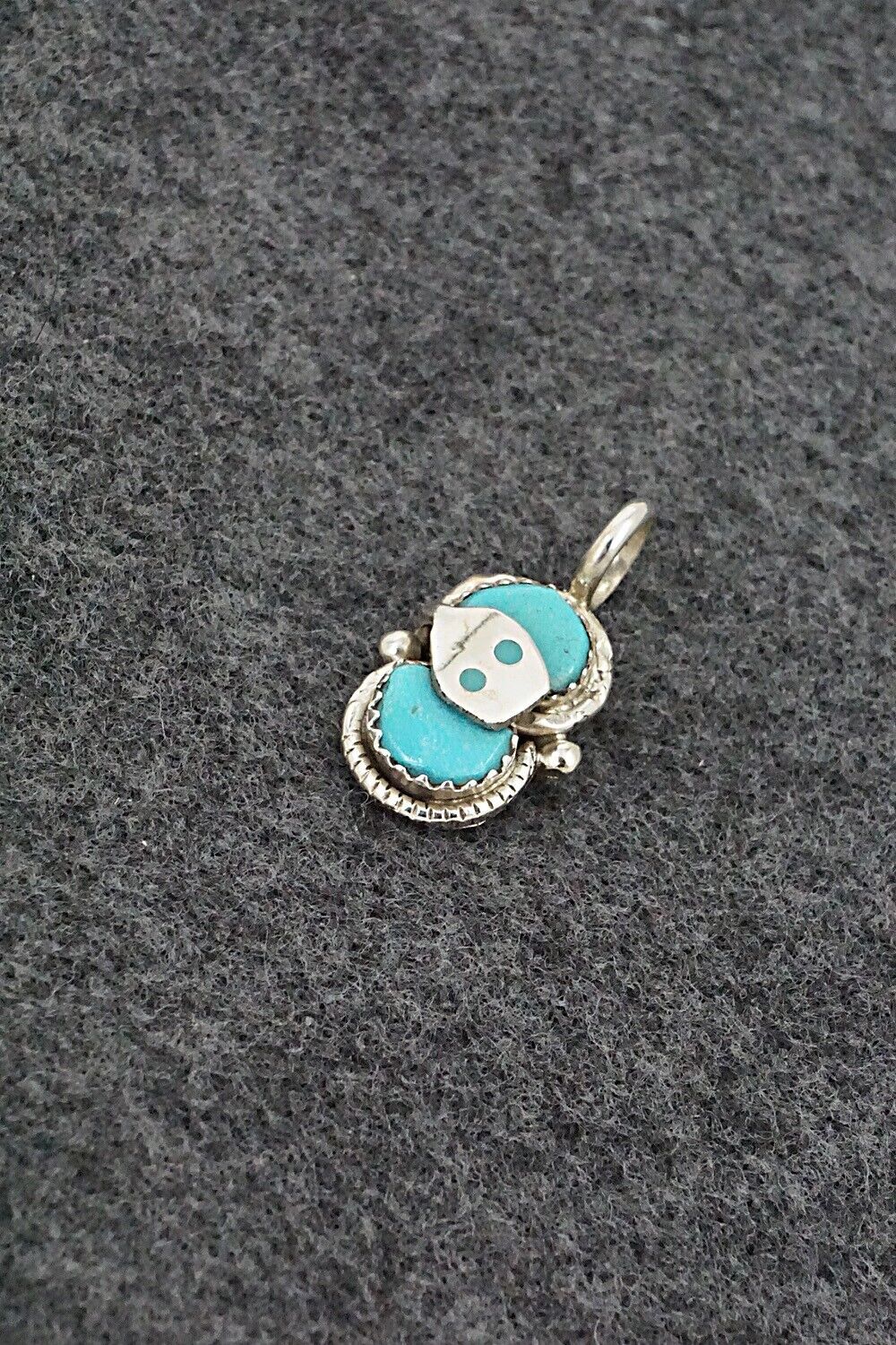 Turquoise and Sterling Silver Pendant - Joy Calavaza