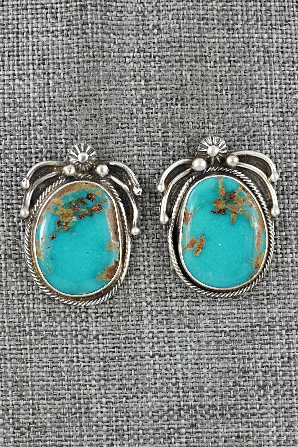 Turquoise & Sterling Silver Earrings - Kathleen Livingston
