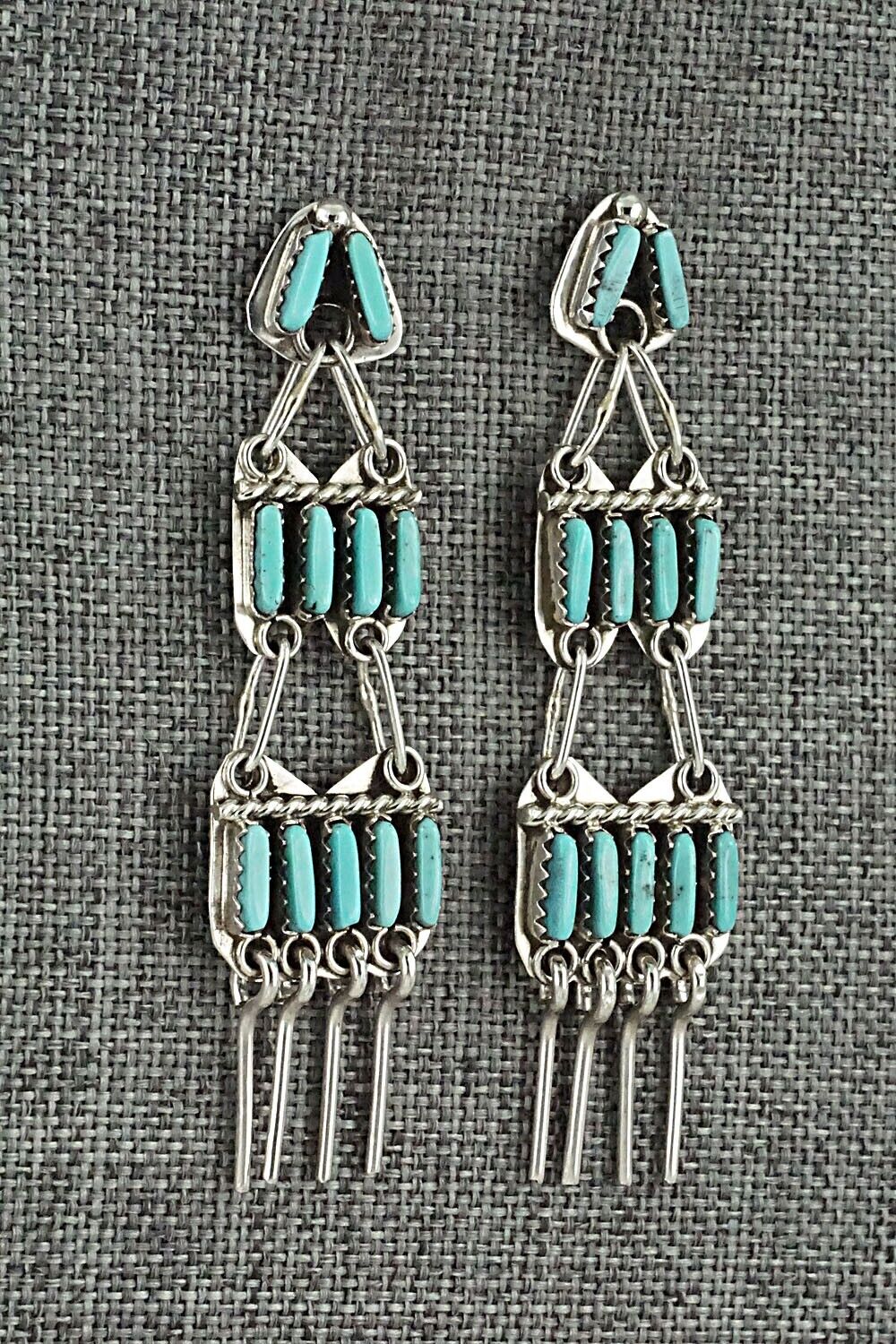 Turquoise & Sterling Silver Earrings - Charlie John