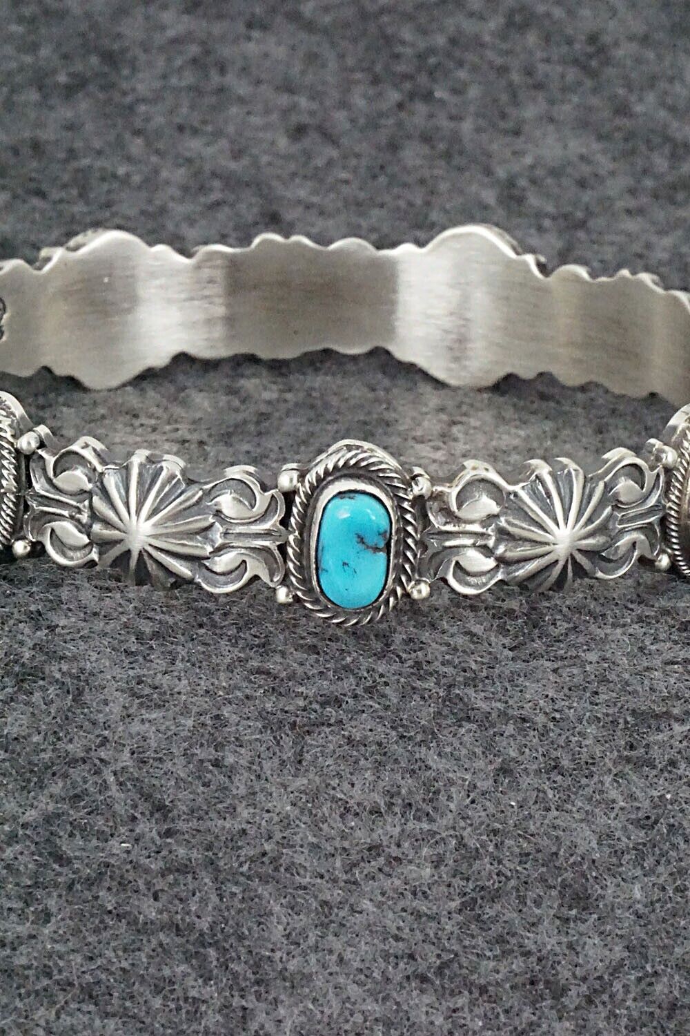 Turquoise & Sterling Silver Bangle Bracelet - Thomas Yazzie