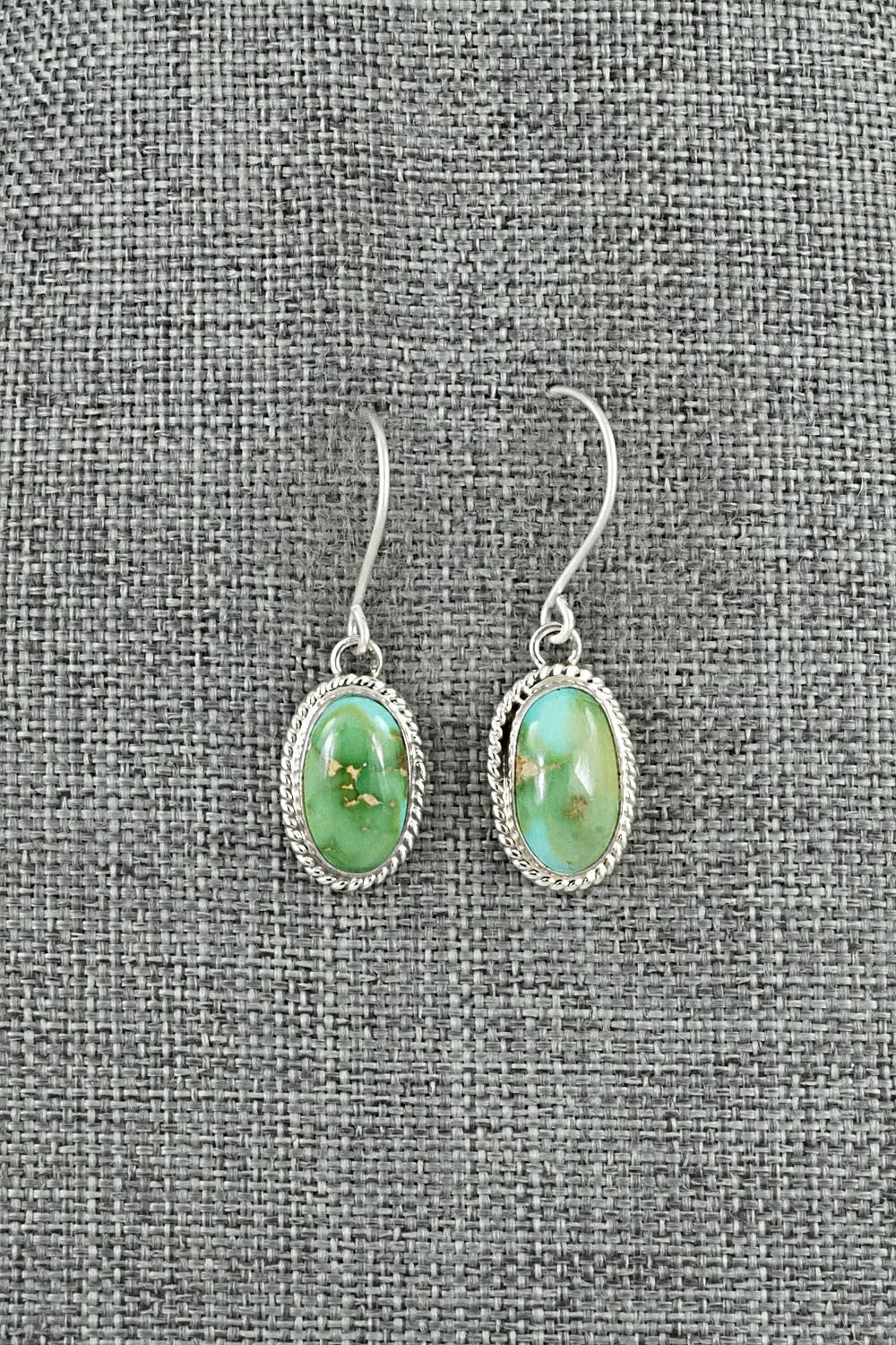 Turquoise & Sterling Silver Earrings - Eugene Gruber