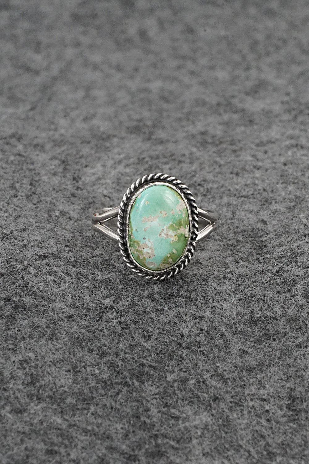 Turquoise & Sterling Silver Ring - Rosemary Saunders - Size 9