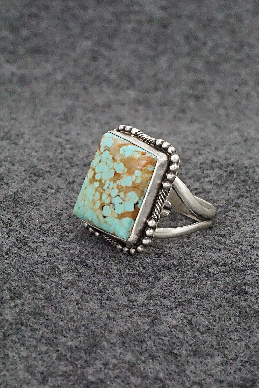 Turquoise & Sterling Silver Ring - Jameson Garcia - Size 7 Adj.