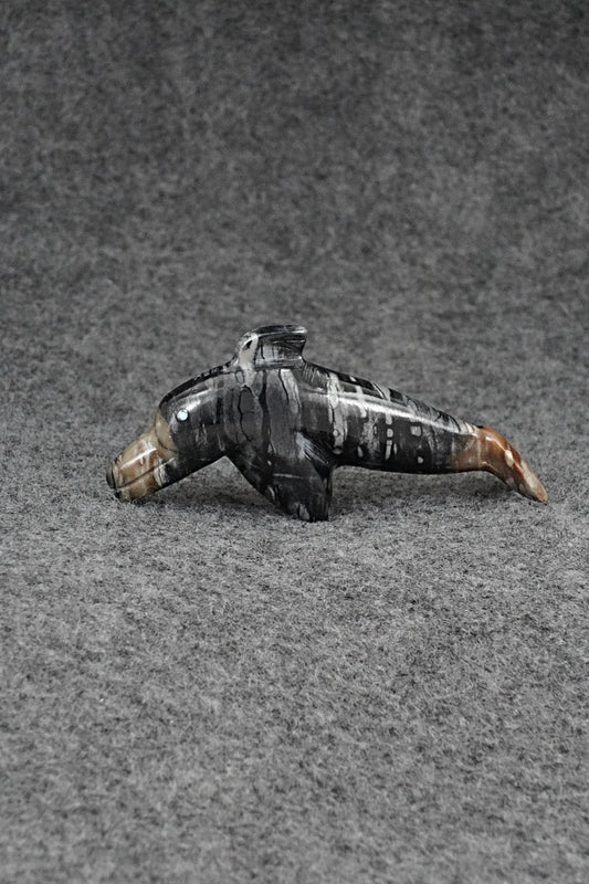 Dolphin Zuni Fetish Carving - Todd Etsate