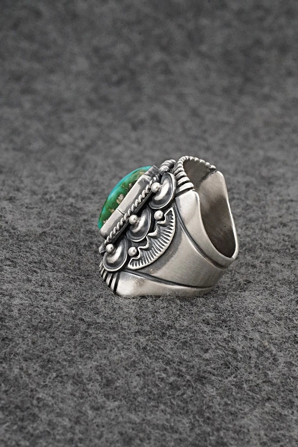 Turquoise & Sterling Silver Ring - Derrick Gordon - Size 7