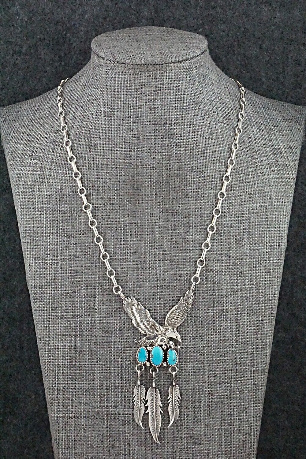 Turquoise & Sterling Silver Necklace - Henry Attakai