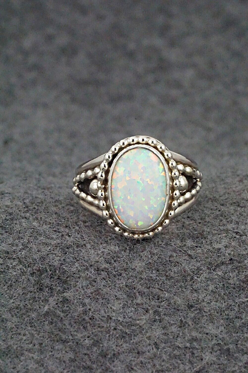 Opalite & Sterling Silver Ring - Thomas Yazzie - Size 8