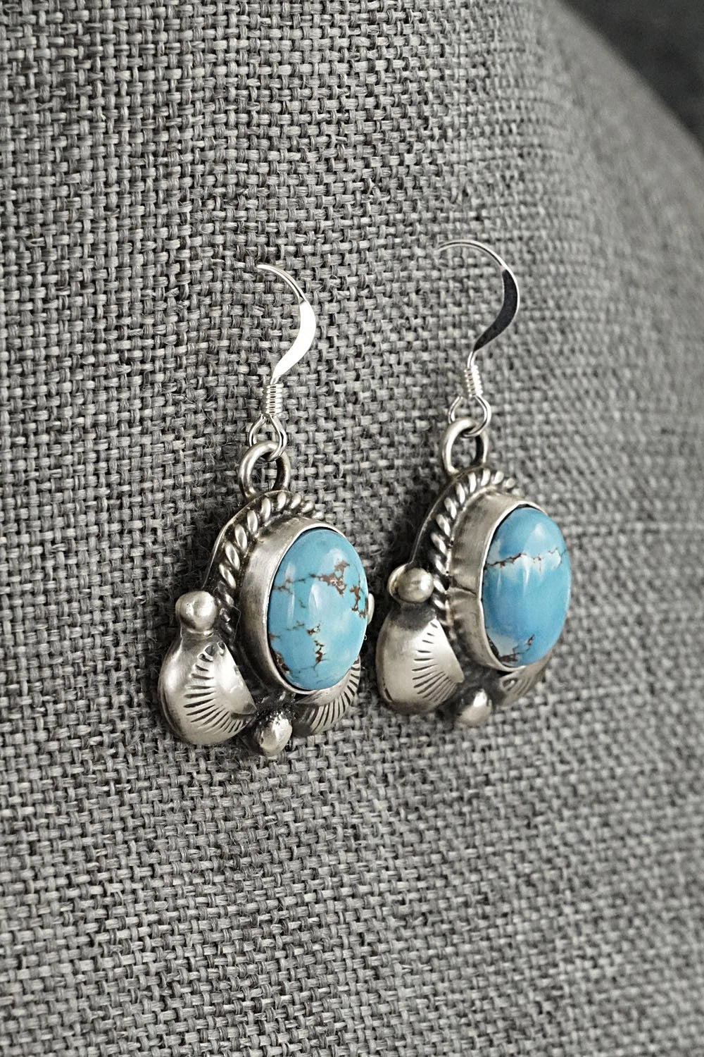 Turquoise & Sterling Silver Squash Blossom Set - Vernon Johnson