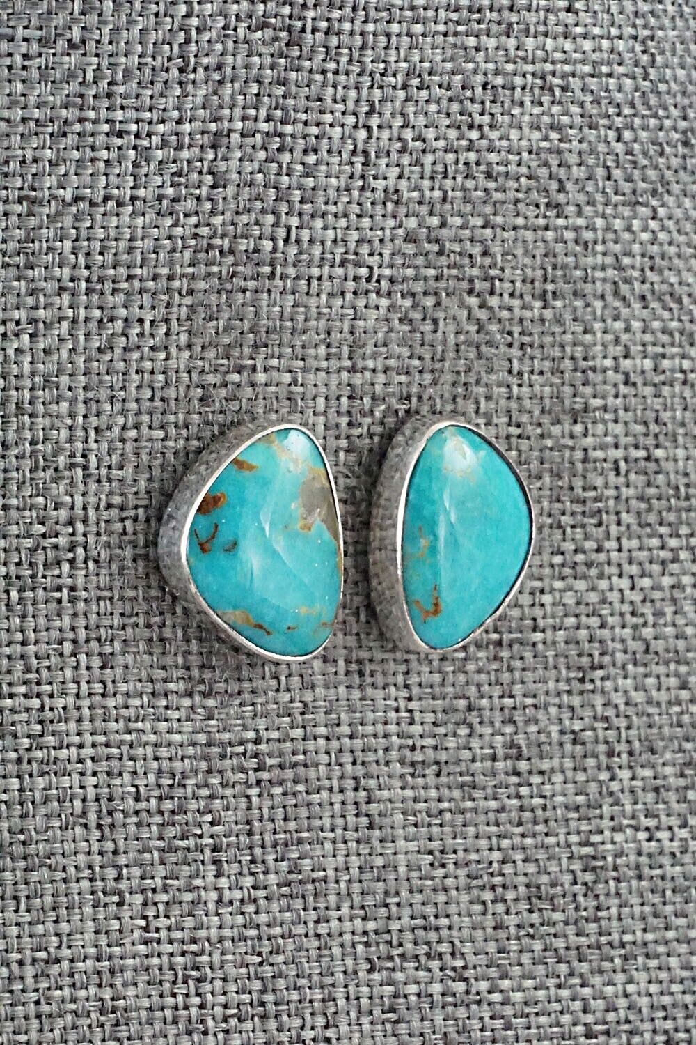 Turquoise & Sterling Silver Earrings - Marco Begaye