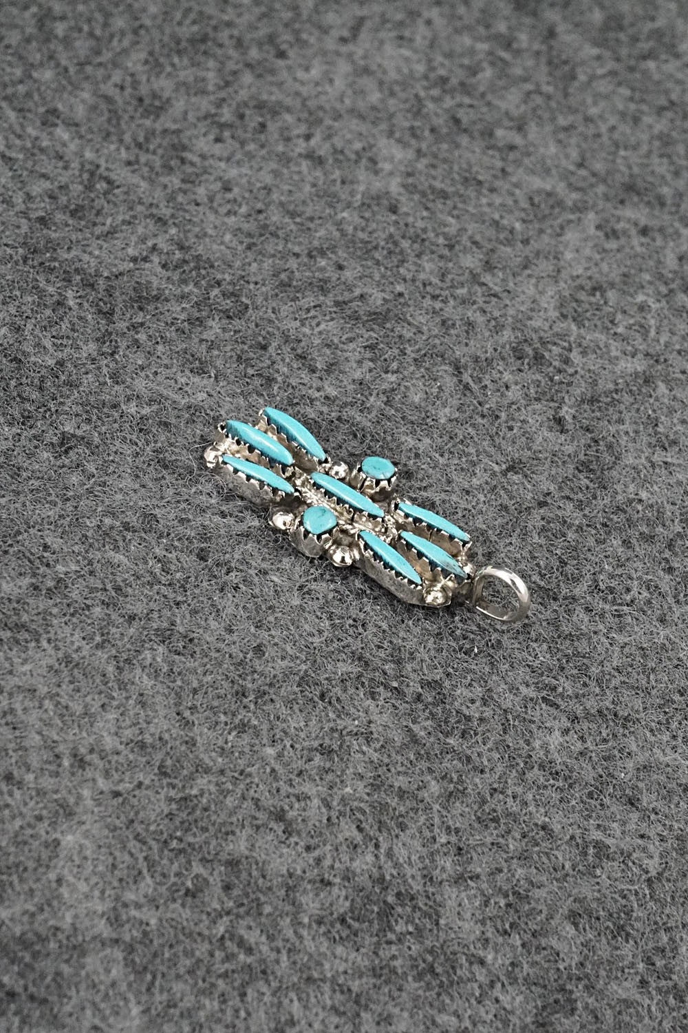 Turquoise and Sterling Silver Pendant - Arven Pablito