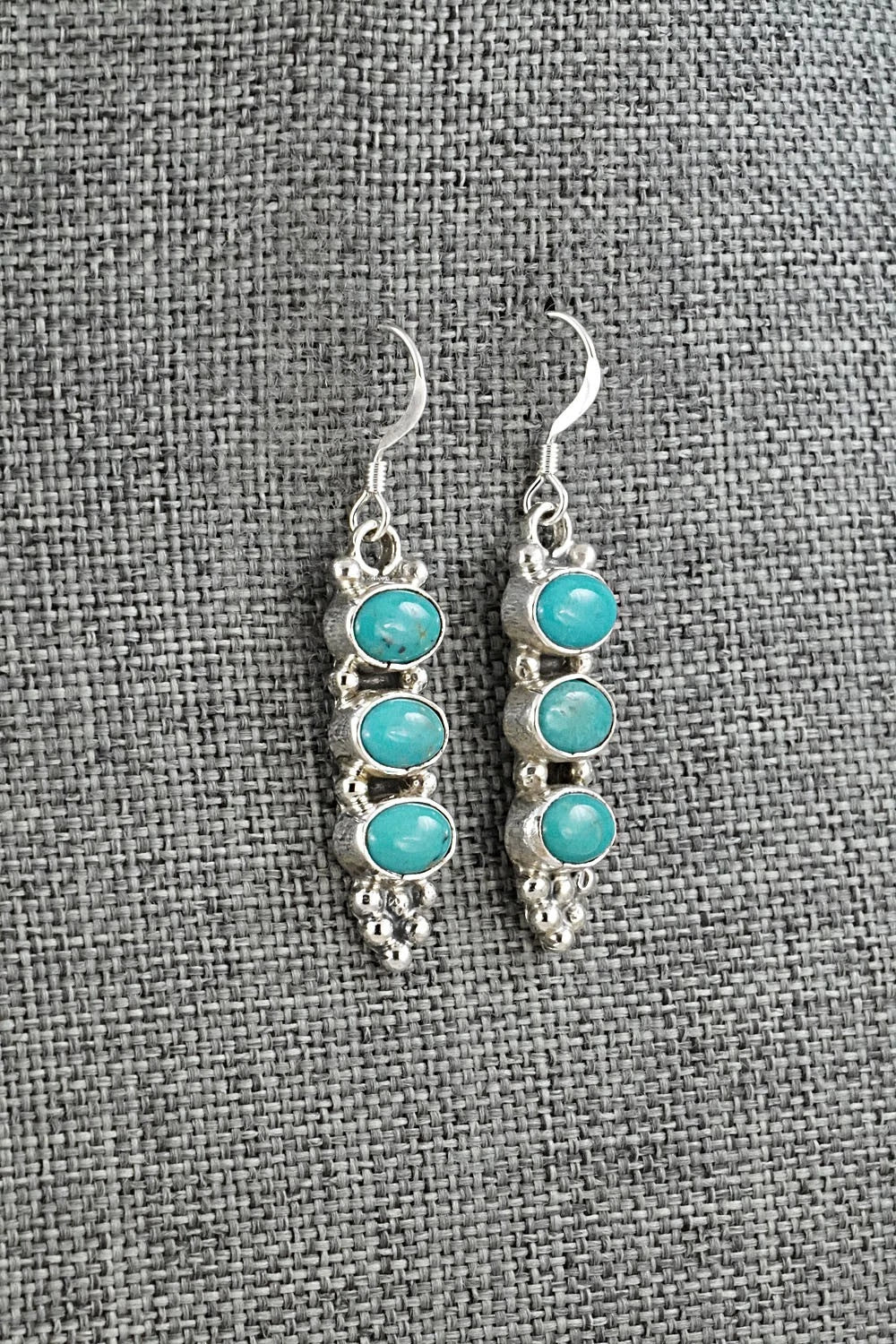 Turquoise & Sterling Silver Earrings - Gary Shorty