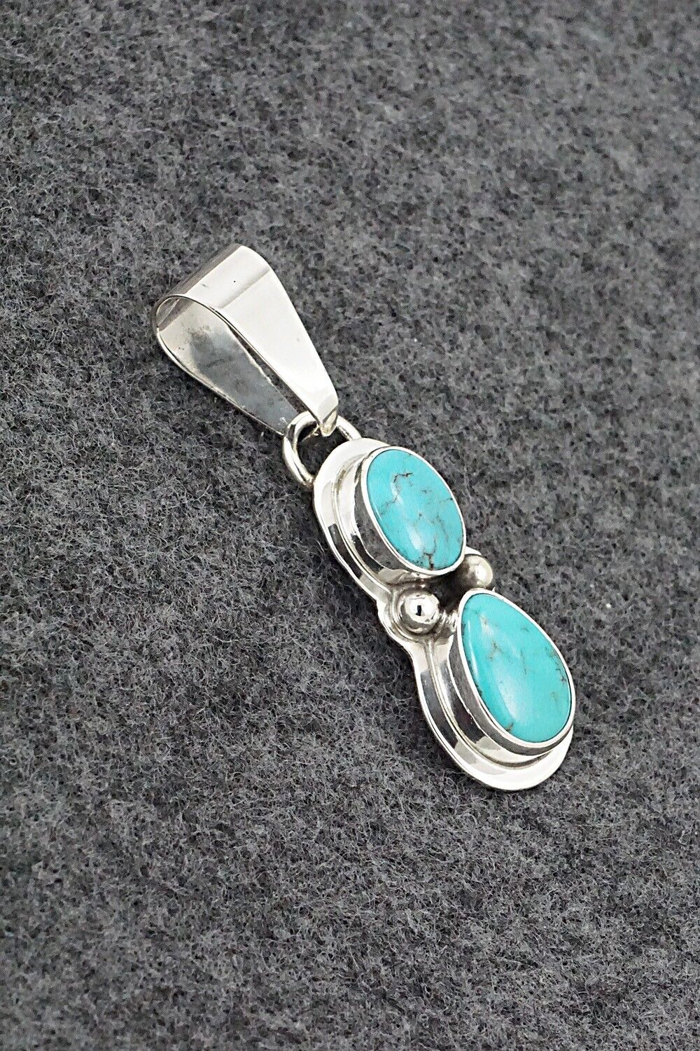 Turquoise & Sterling Silver Pendant - Kathleen Livingston