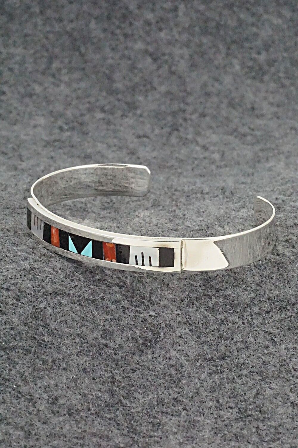 Multi-Stone & Sterling Silver Inlay Bracelet - Leander Othole