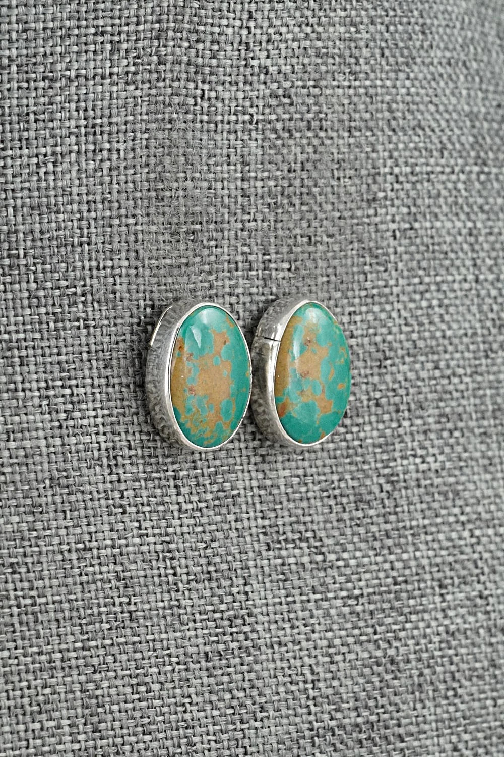 Turquoise & Sterling Silver Earrings - Rosemary Saunders