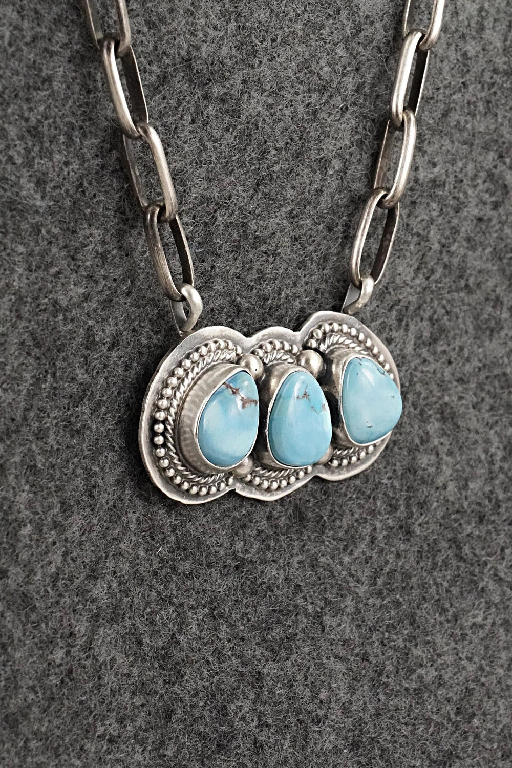 Turquoise & Sterling Silver Necklace - Kathleen Livingston