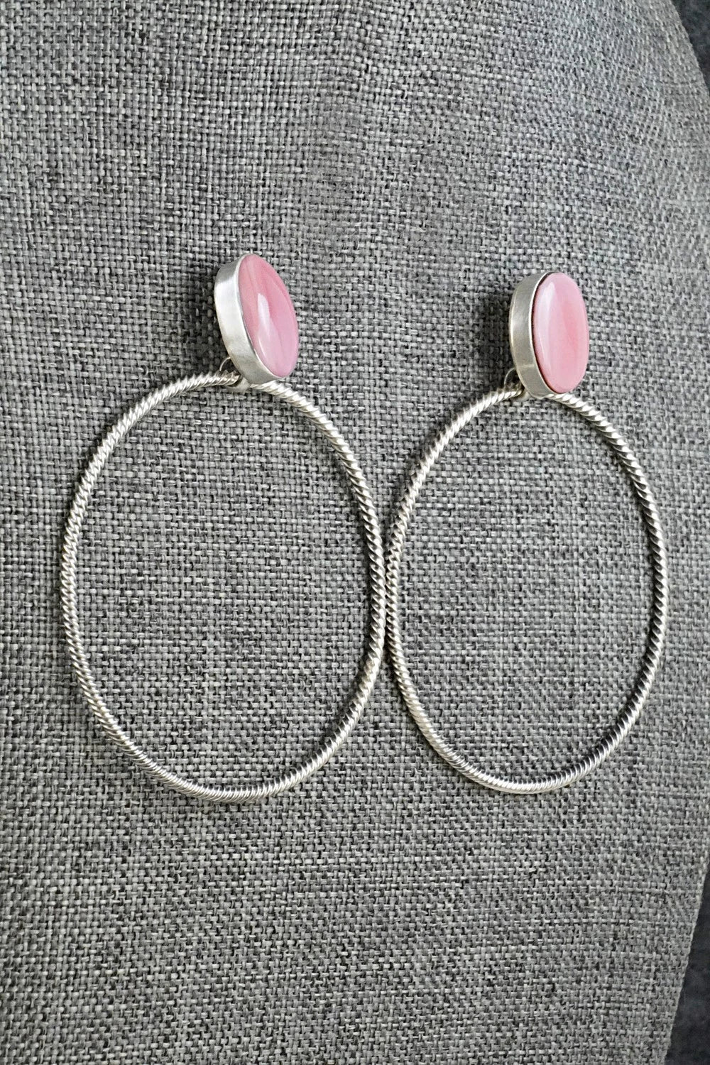 Pink Conch & Sterling Silver Earrings - Verley Betone