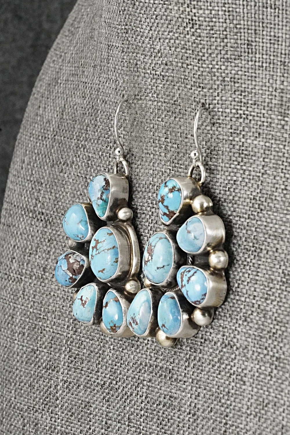 Turquoise & Sterling Silver Necklace and Earrings Set - Kathleen Livingston