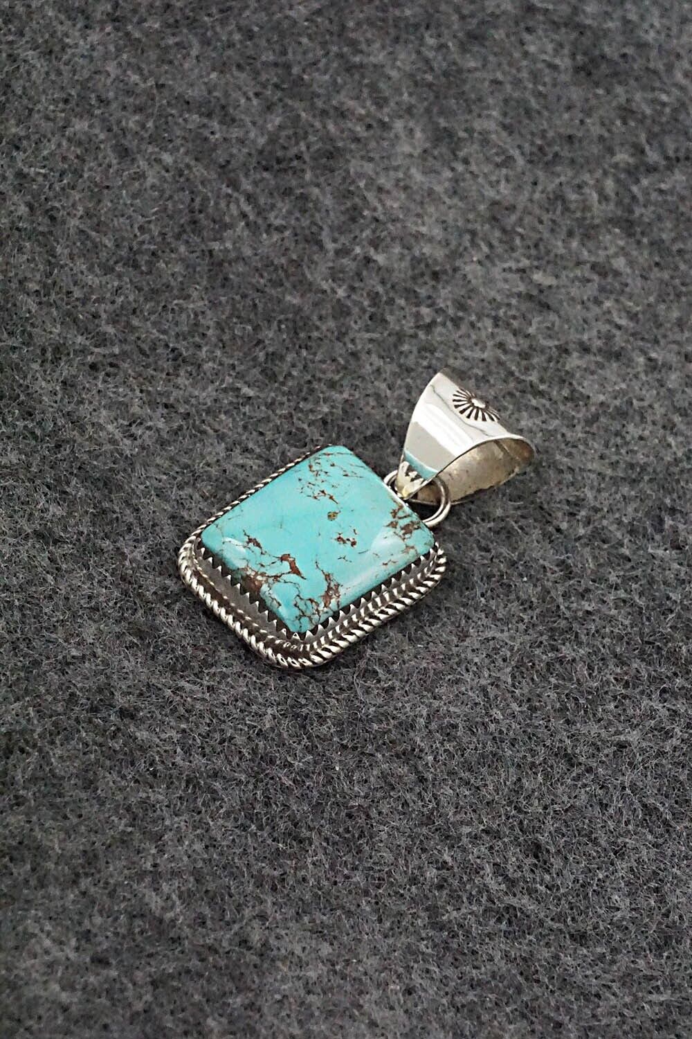 Turquoise & Sterling Silver Pendant - Ernest Hawthorne