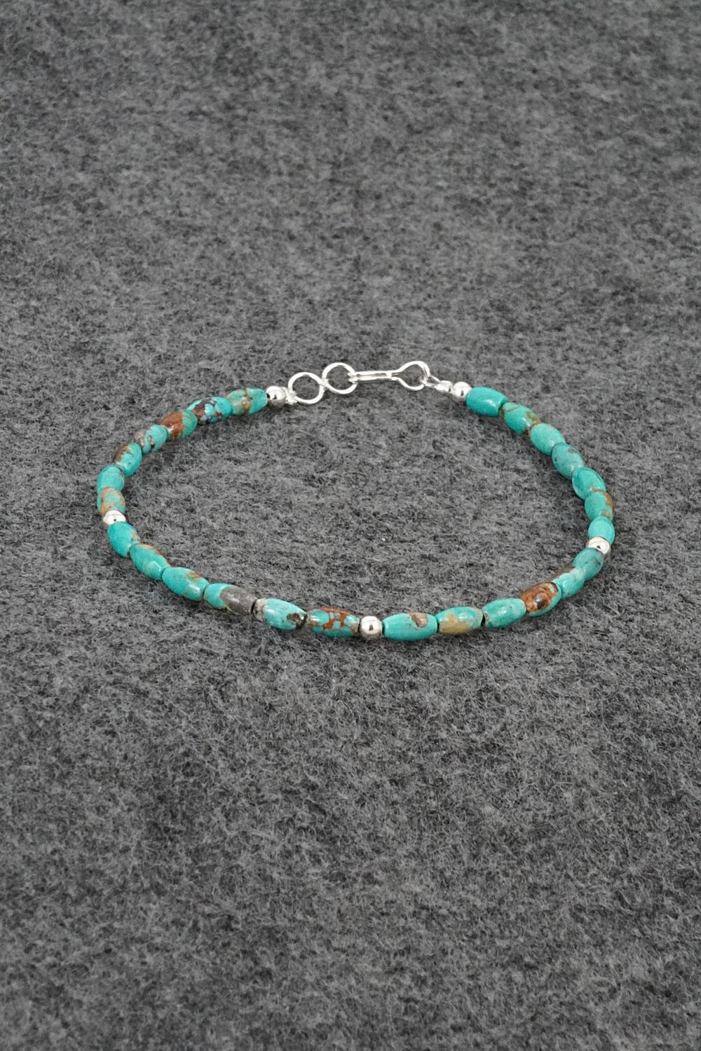 Turquoise & Sterling Silver Bracelet - Doreen Jake