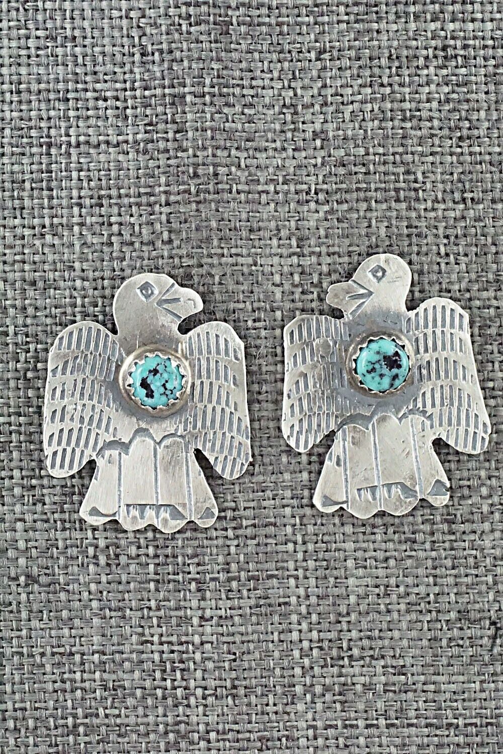 Turquoise & Sterling Silver Earrings - Gabrielle Yazzie