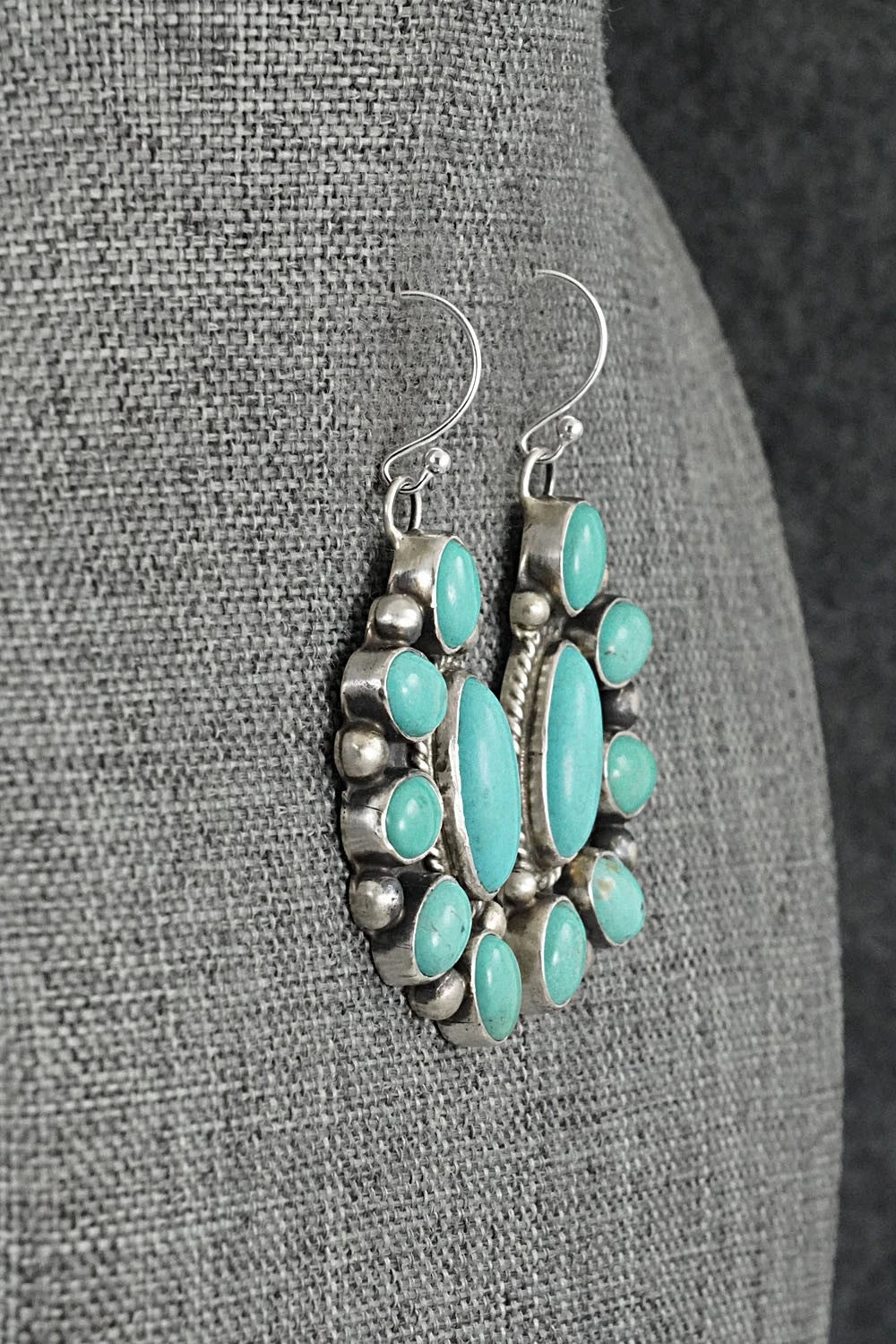 Turquoise & Sterling Silver Earrings - Kathleen Livingston