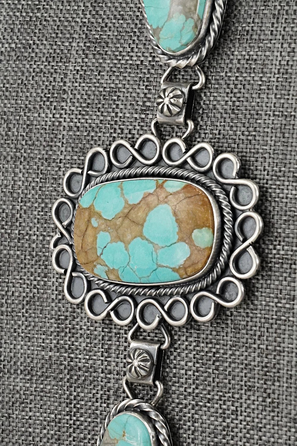 Turquoise & Sterling Silver Necklace and Earrings Set - Paul Livingston