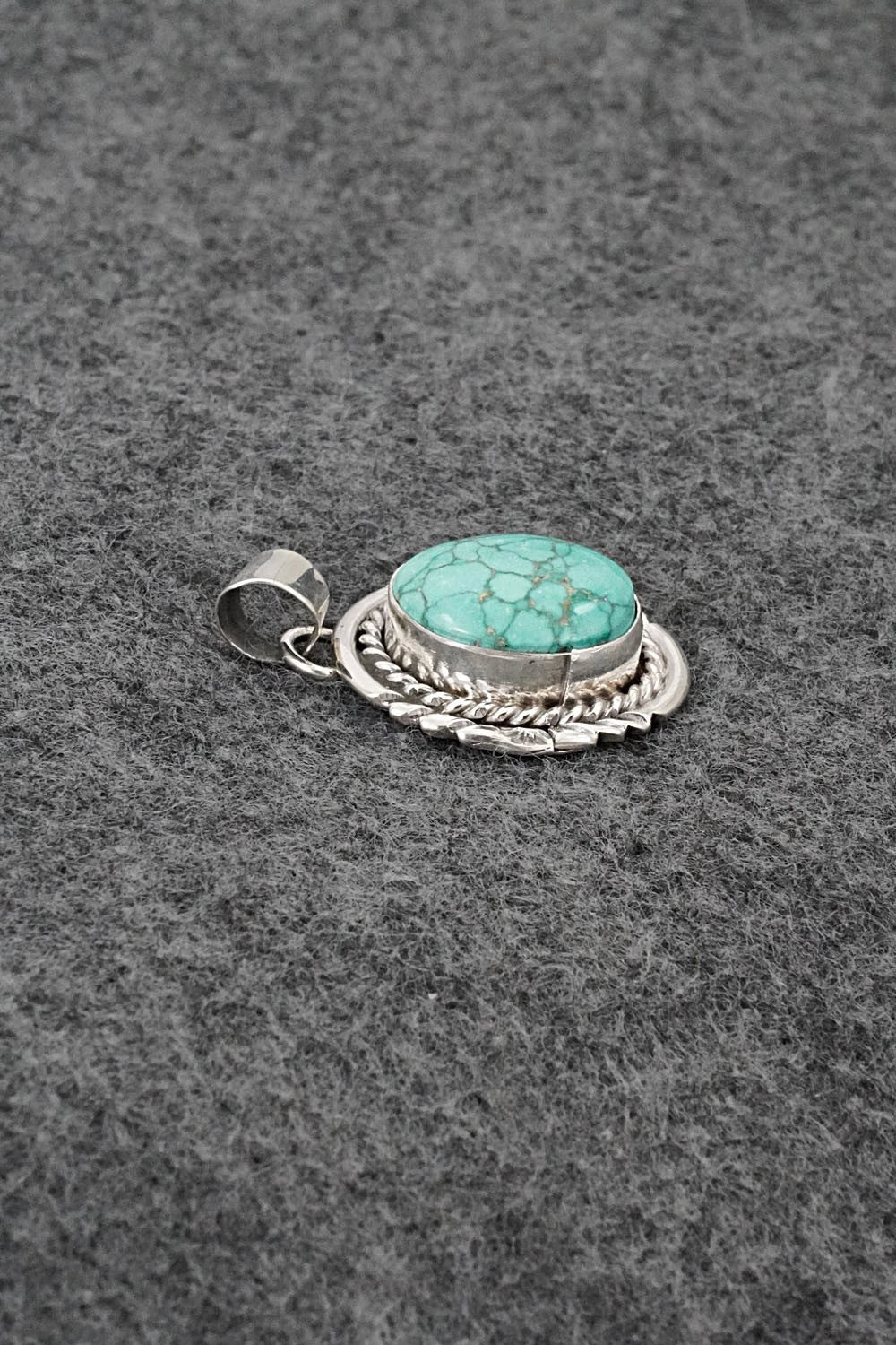 Turquoise and Sterling Silver Pendant - Gene Martinez