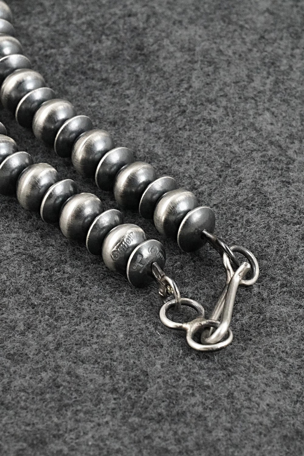 Sterling Silver Navajo Pearl Necklace 18" - Tonisha Haley