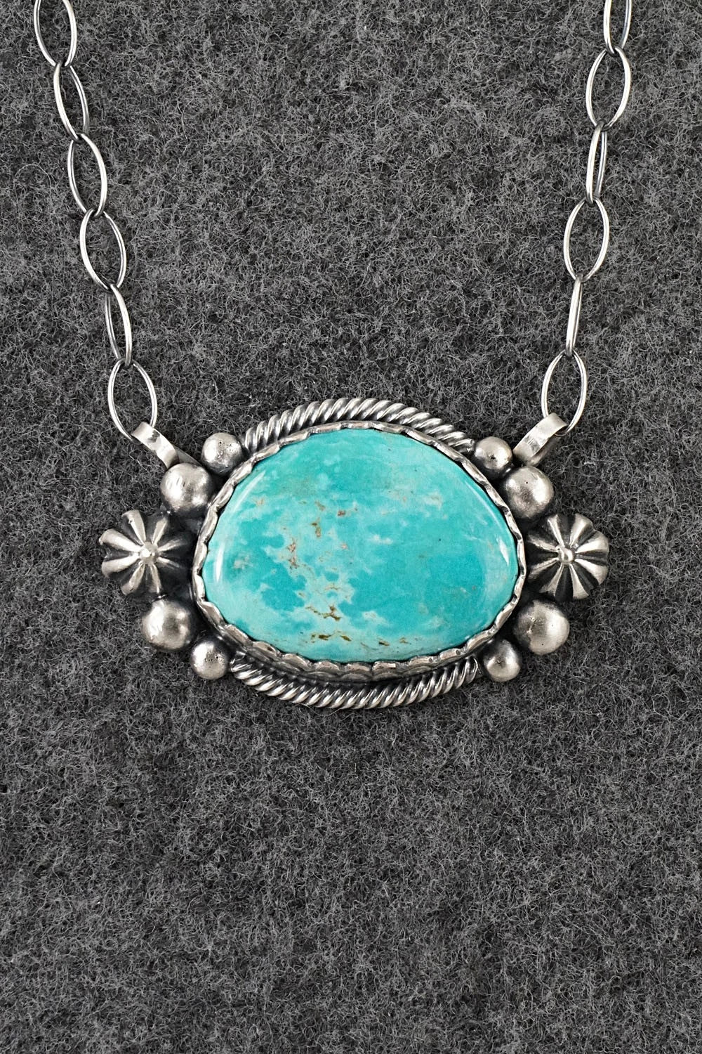 Turquoise & Sterling Silver Necklace - Mark Yazzie