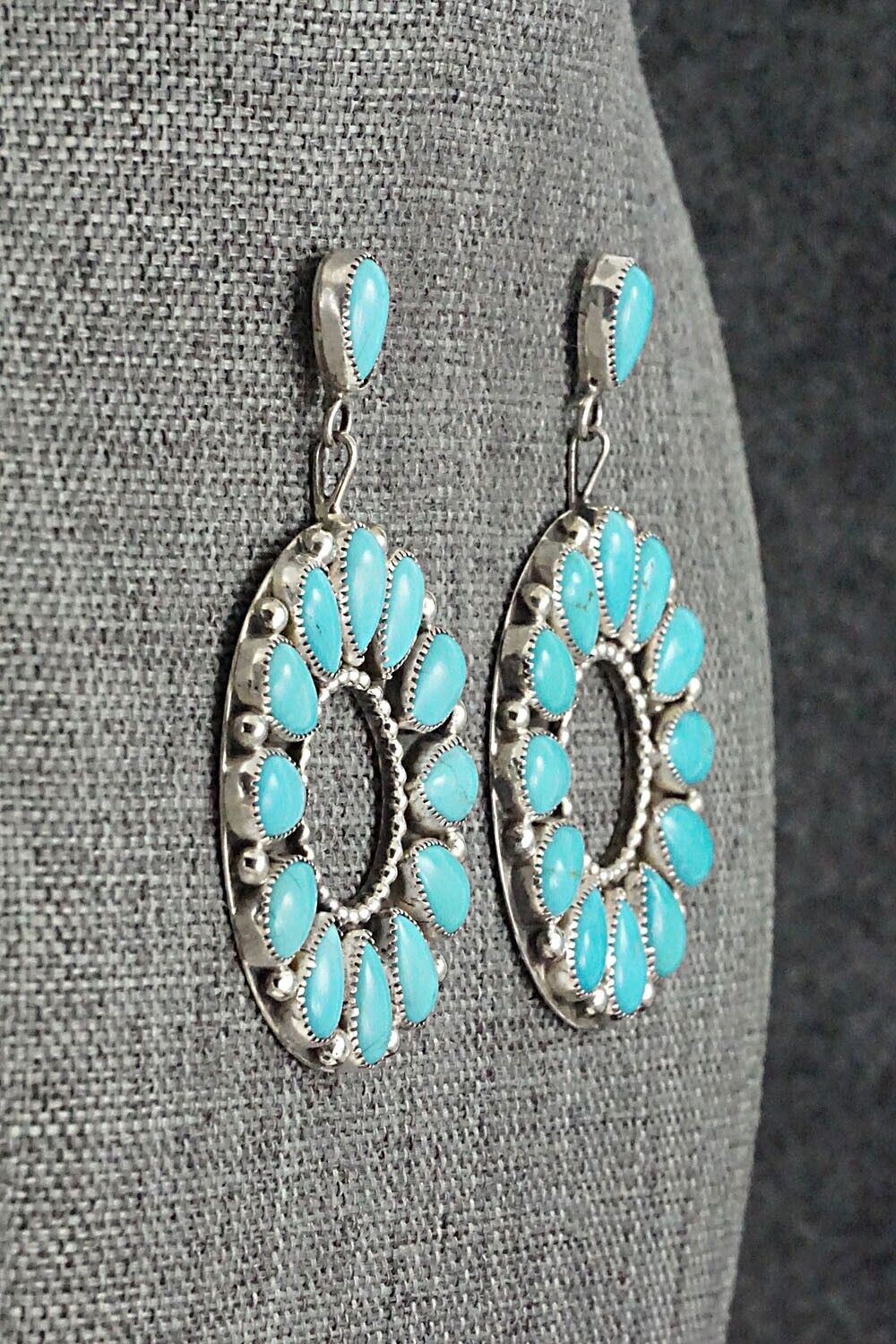 Turquoise & Sterling Silver Earrings - Anthony Skeets