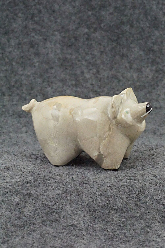 Pig Zuni Fetish Carving - Lyndric Leekya