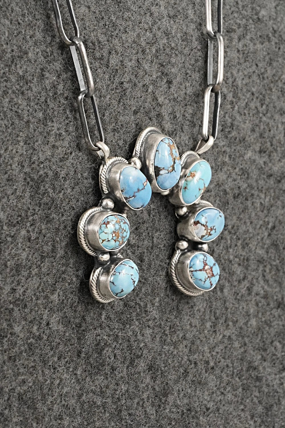 Turquoise & Sterling Silver Necklace - Darrin Livingston