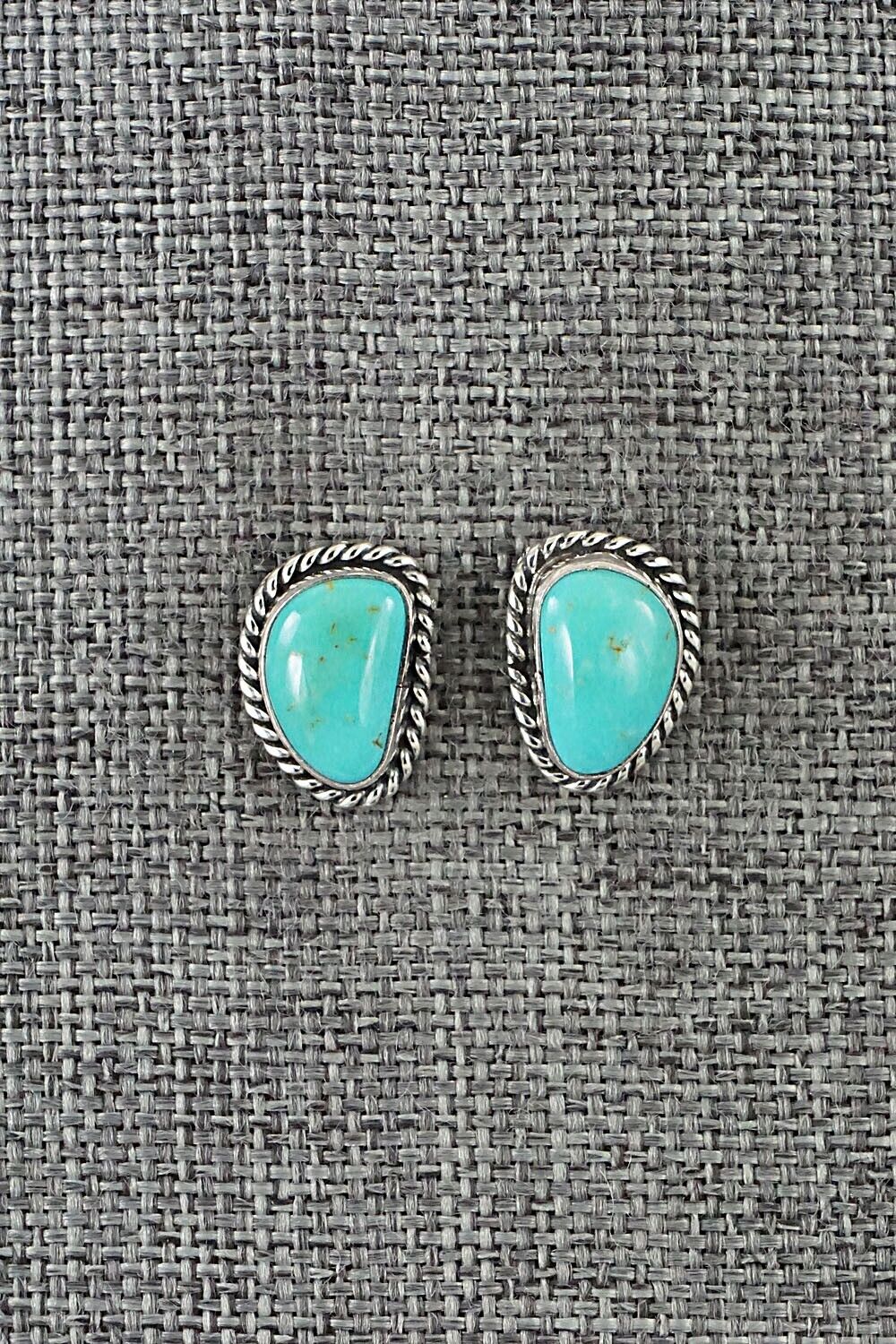 Turquoise & Sterling Silver Earrings - Marco Begaye