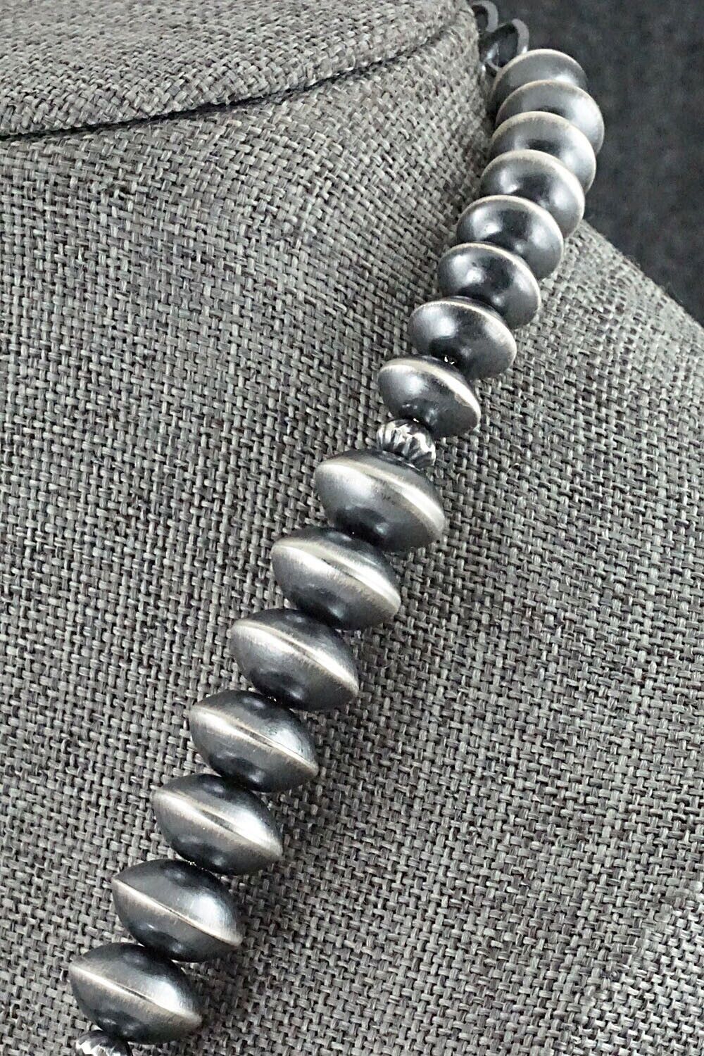 Sterling Silver Navajo Pearl Necklace 20" - Tonisha Haley
