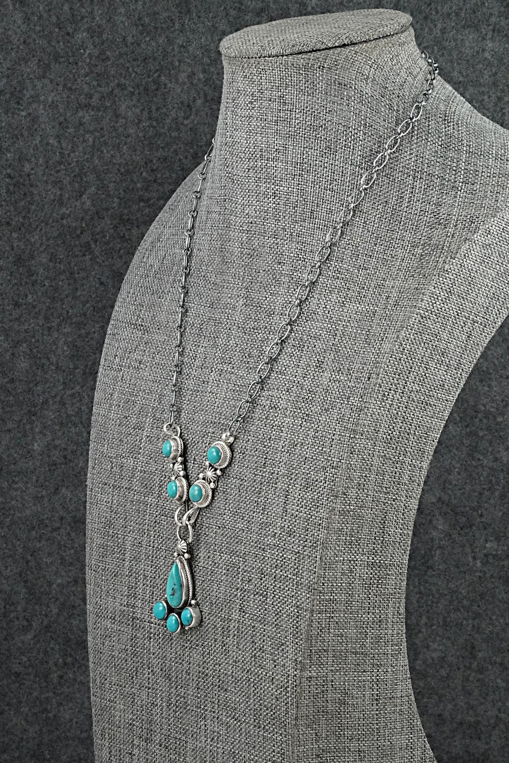 Turquoise & Sterling Silver Necklace - Verley Betone