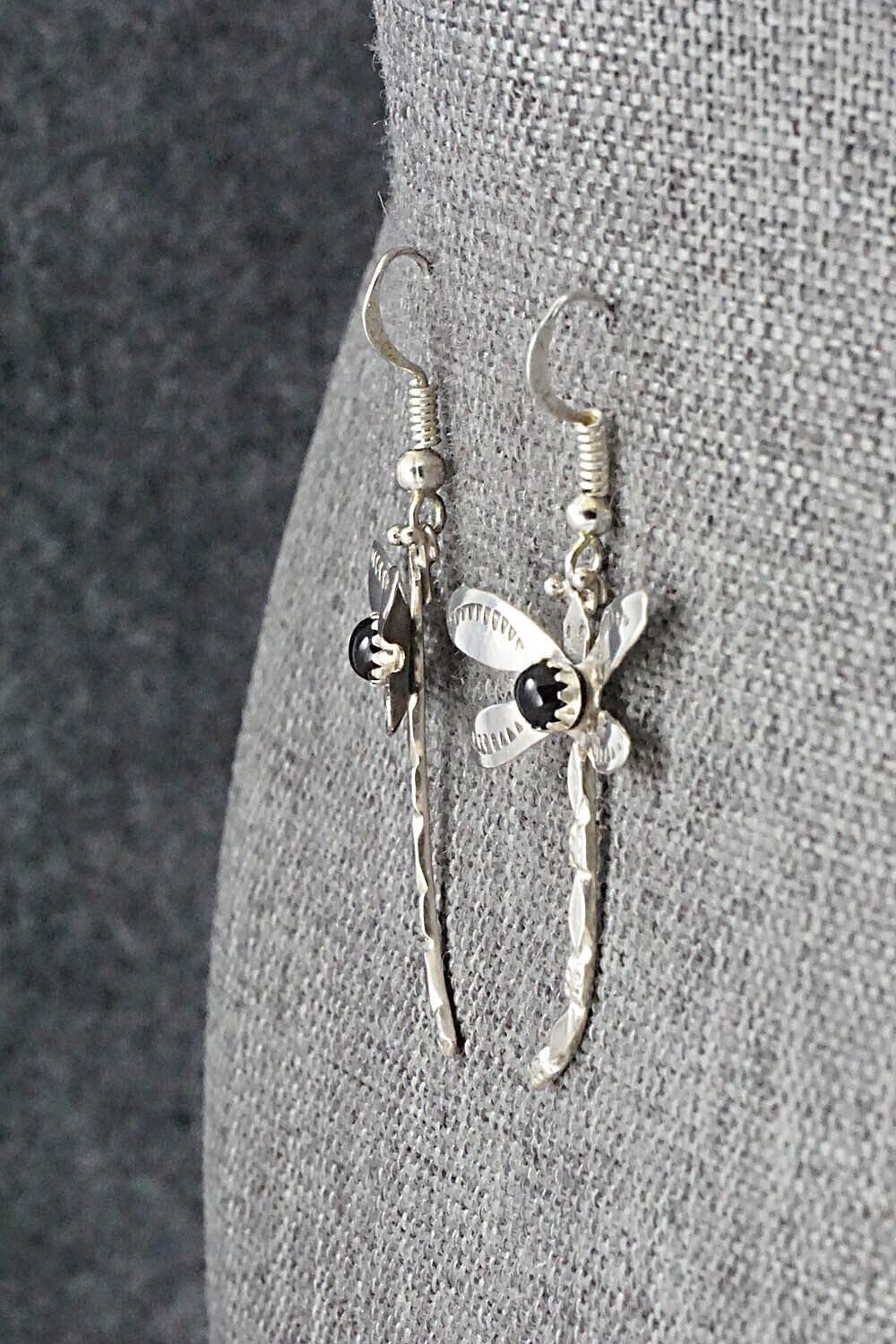 Onyx & Sterling Silver Earrings - Lucille Platero