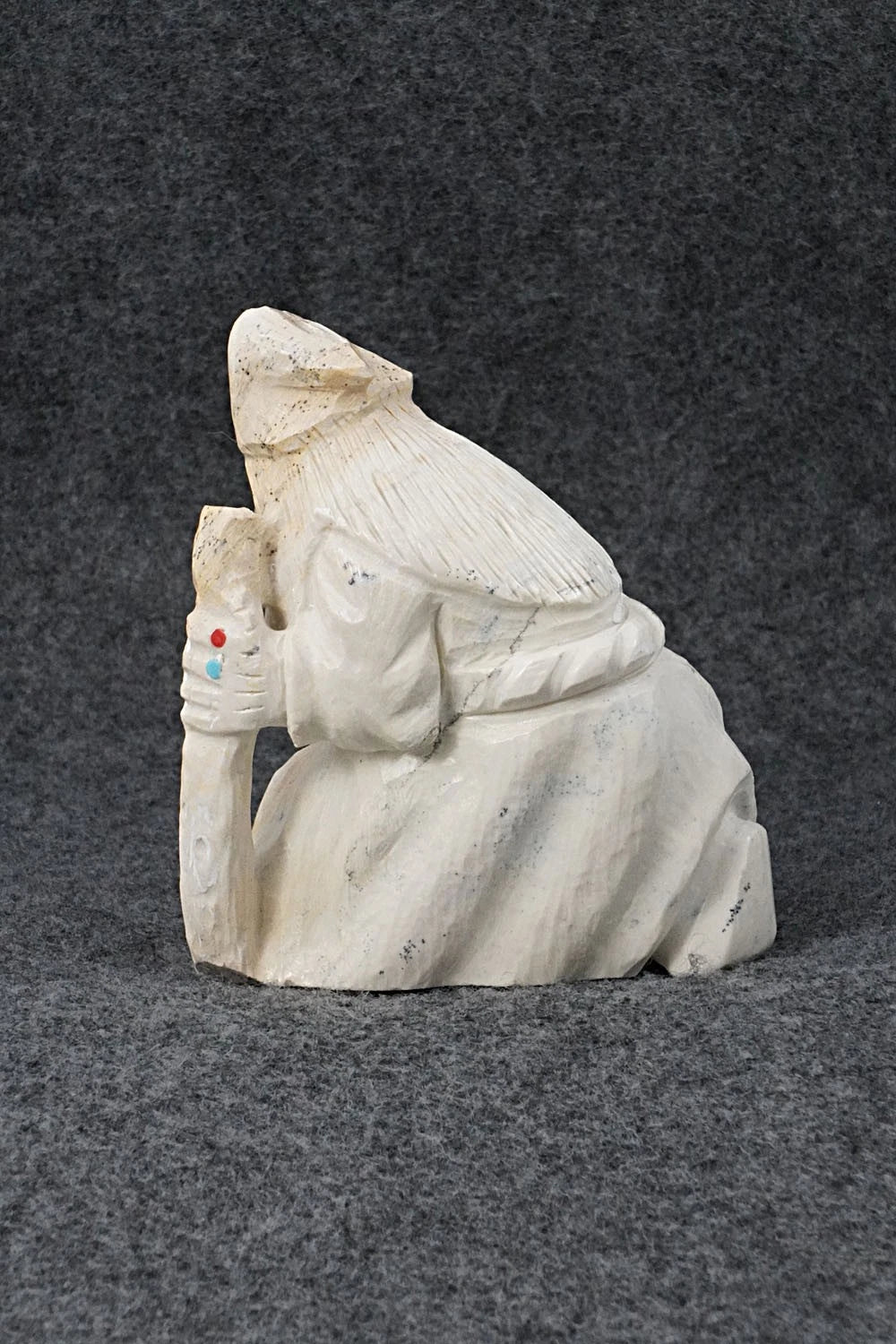Wizard Zuni Fetish Carving - Derrick Kammasee