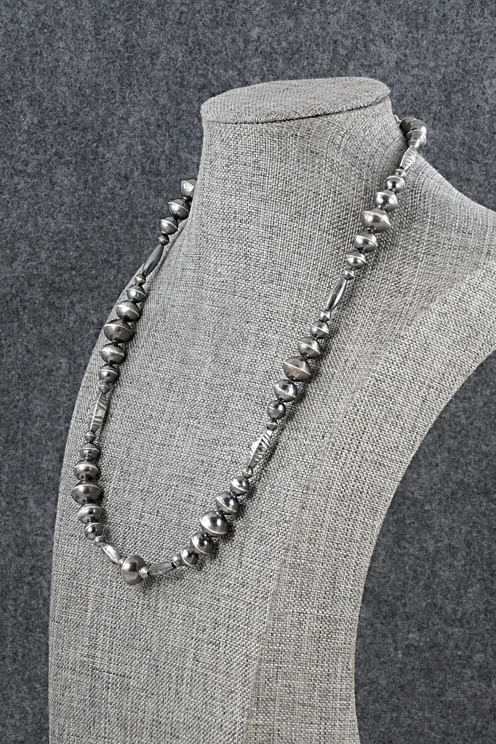 Sterling Silver Navajo Pearl Necklace 18" - Vintage