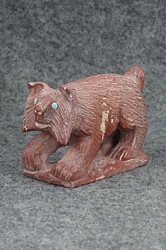 Bobcat Zuni Fetish Carving - Derrick Kaamasee