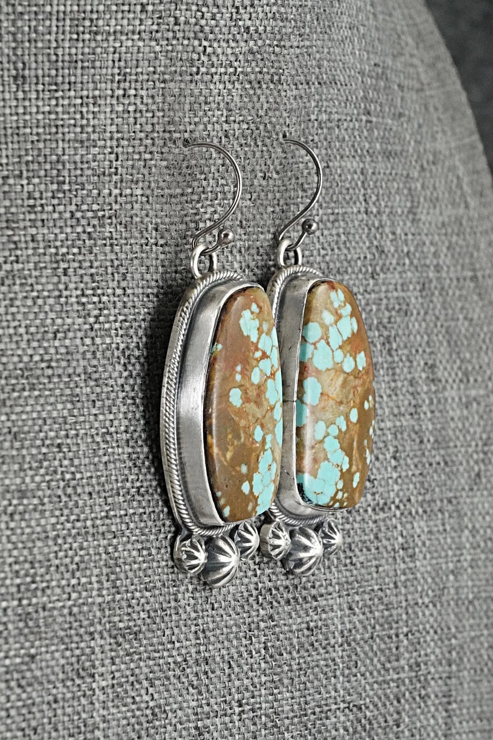 Turquoise & Sterling Silver Necklace and Earrings Set - Bobby Johnson