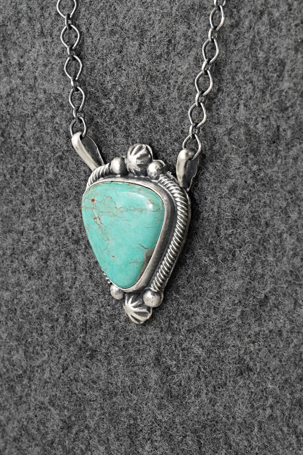 Turquoise & Sterling Silver Necklace - Bobby Johnson