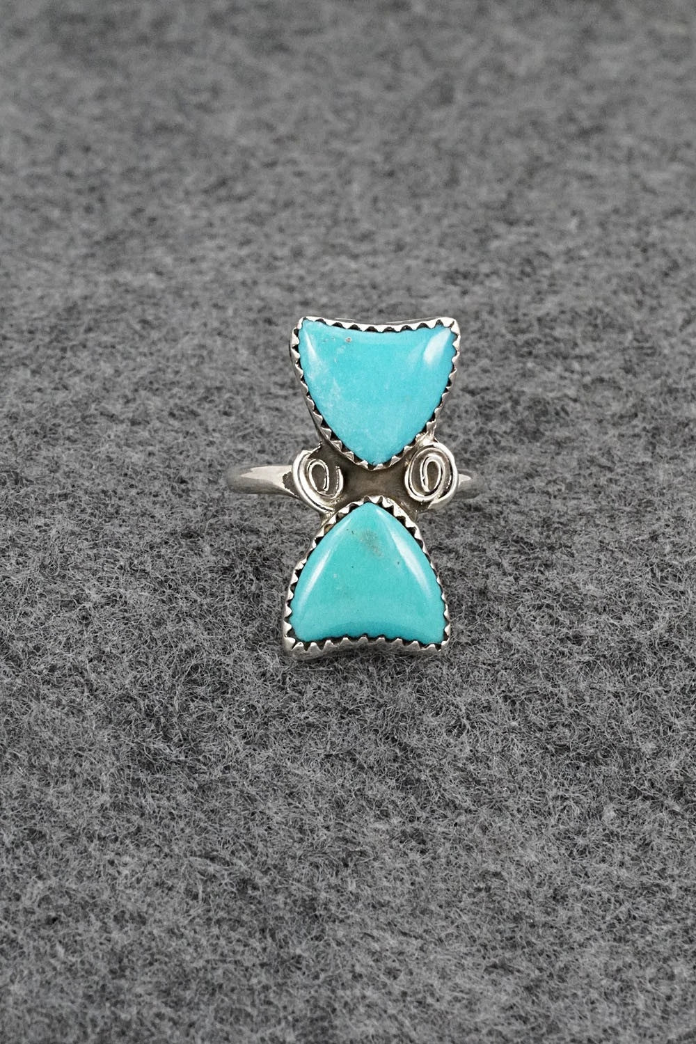 Turquoise & Sterling Silver Ring - Priscilla Reeder - Size 7.25