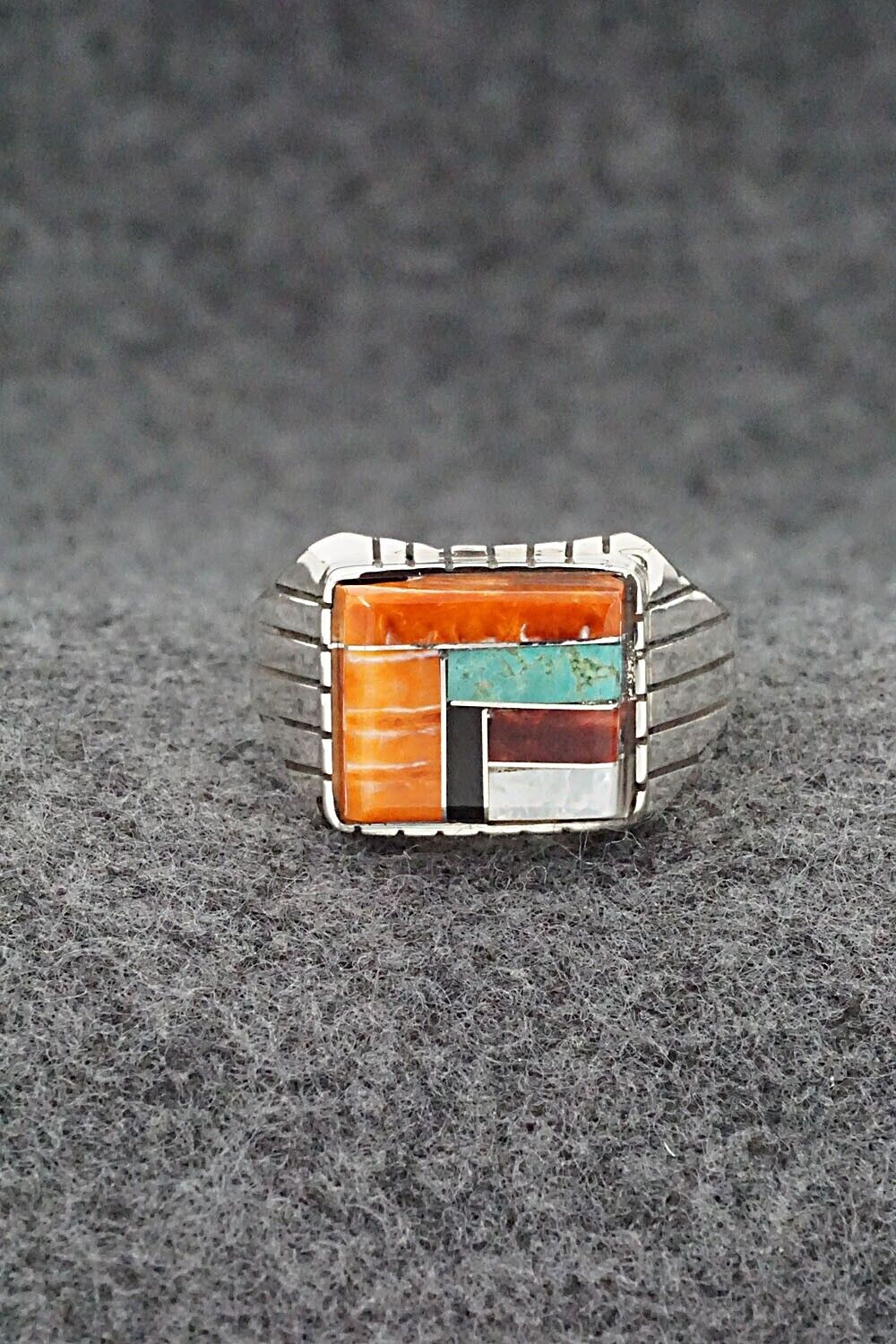 Multi-Stone & Sterling Silver Ring - Trevor Jack - Size 13