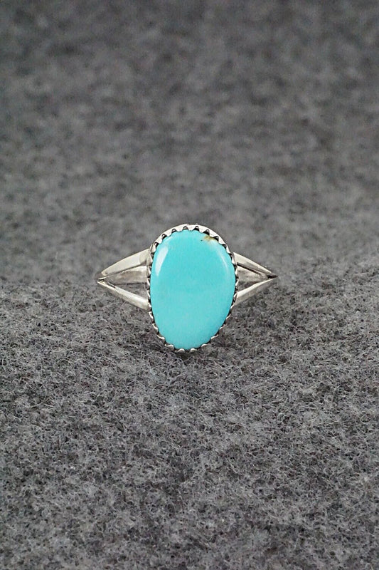 Turquoise & Sterling Silver Ring - Sharon McCarthy - Size 7.5