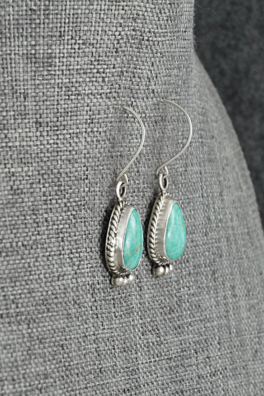 Turquoise & Sterling Silver Earrings - Rosemary Saunders