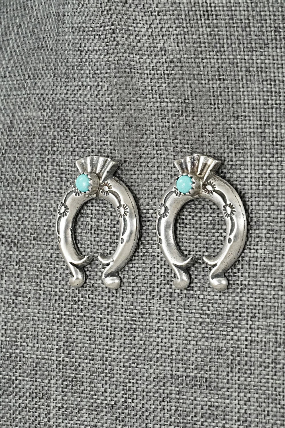 Turquoise & Sterling Silver Earrings - Adrienne Gordon