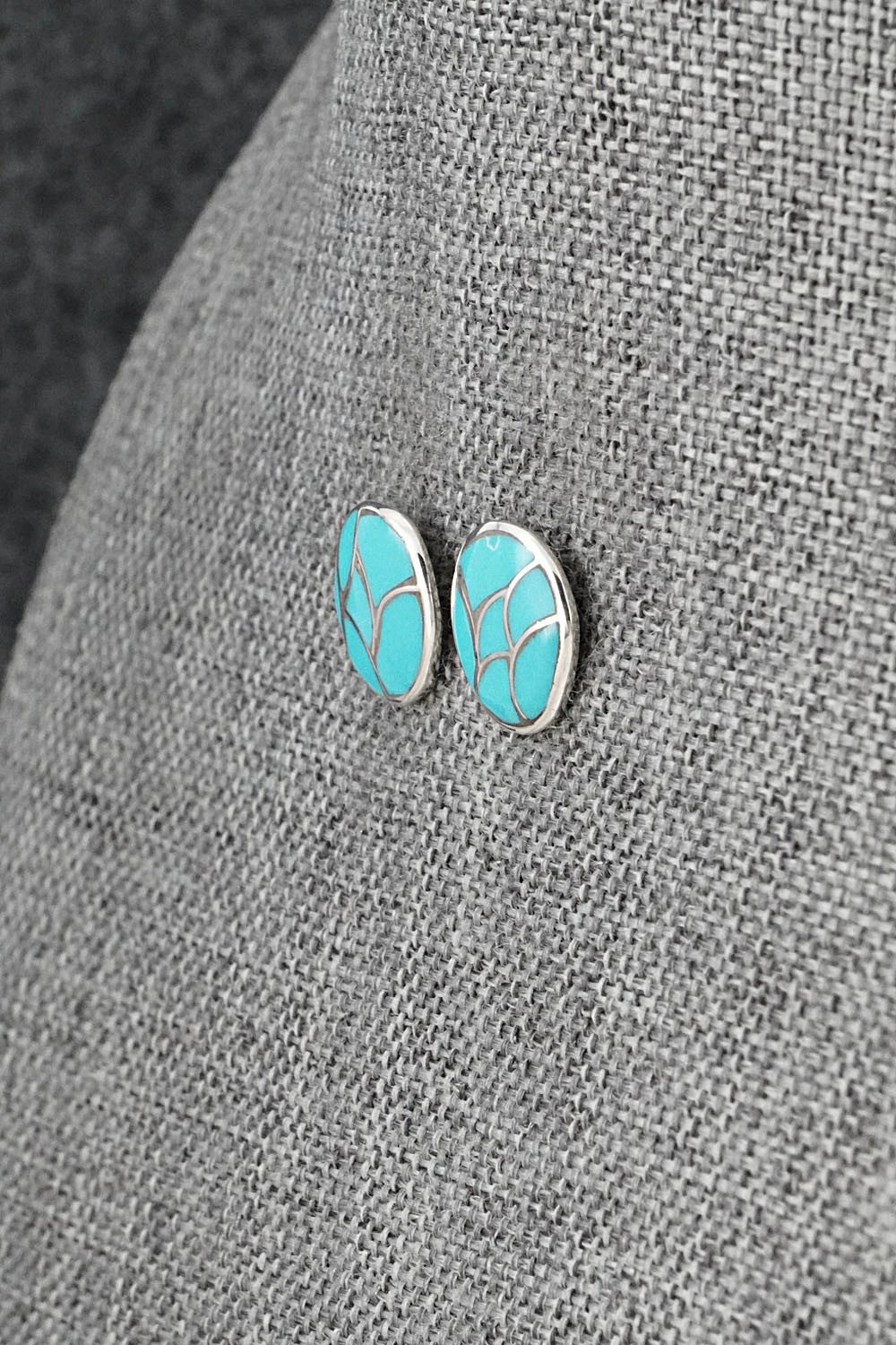 Turquoise & Sterling Silver Earrings - Orena Leekya