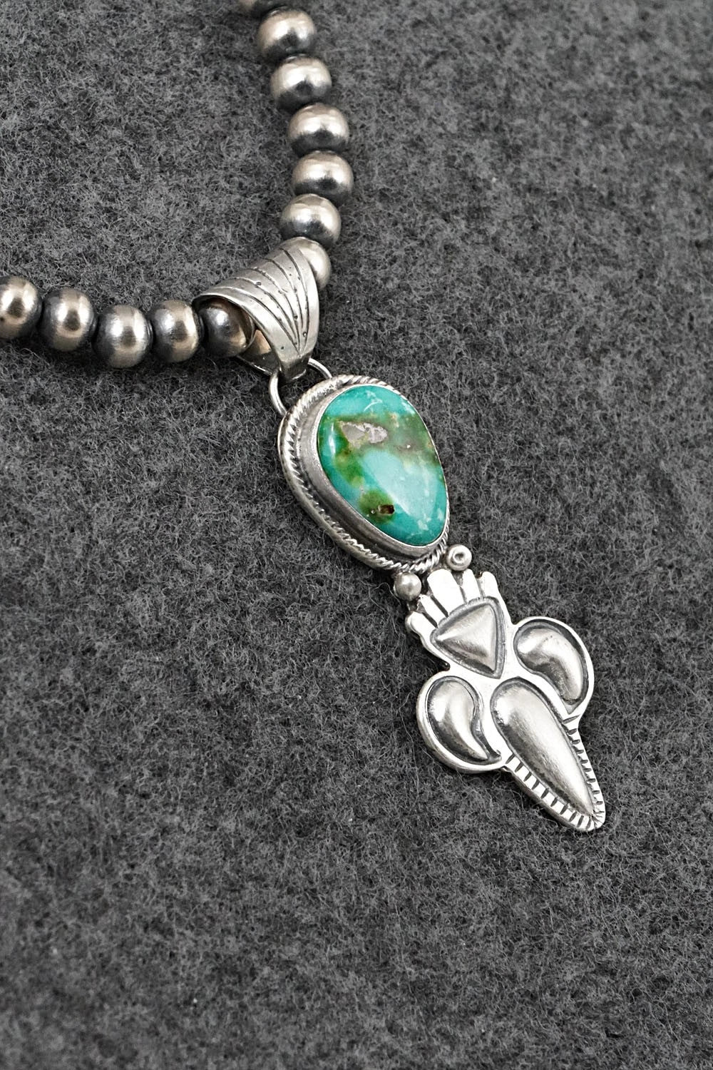 Turquoise & Sterling Silver Necklace - Gary Shorty